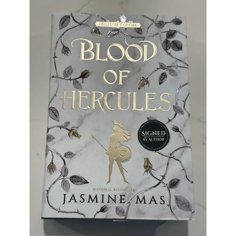 Signed-First Edition-Blood of Hercules by Jasmine Mas-Sprayed Edge-AUTOGRAPH #1
